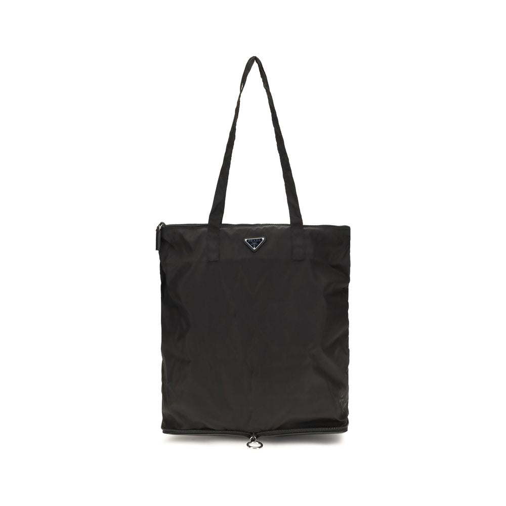 Prada Black Calf Leather Shoulder Bag - AW26 28x34cm - Front view
