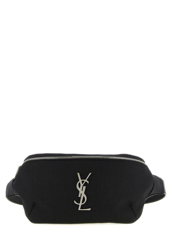 Saint Laurent Black Lamb Leather Crossbody Bag - Front view