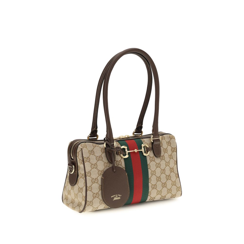 Gucci Beige Fabric Handbag - AW26 28x15cm - Side view