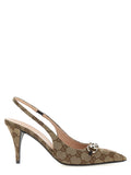 Gucci Beige Polyester High Heel Pumps - Front view