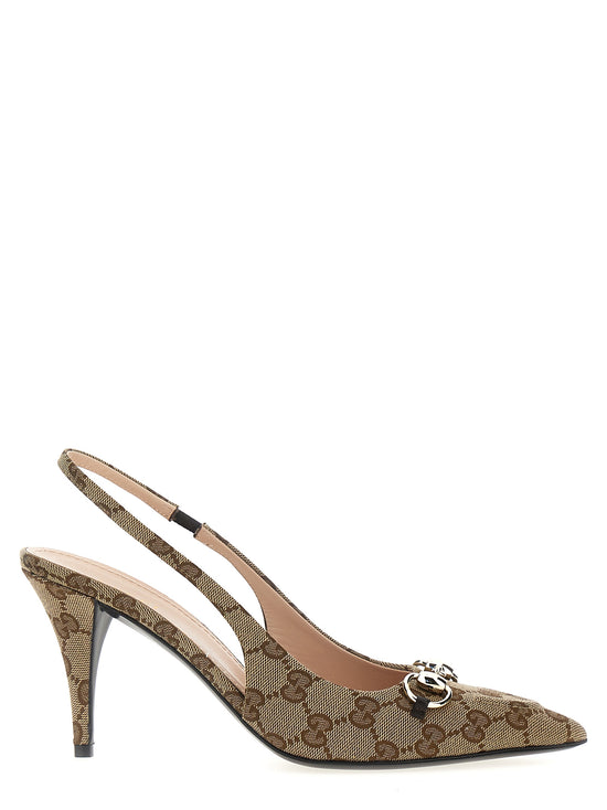Gucci Beige Polyester High Heel Pumps - Front view
