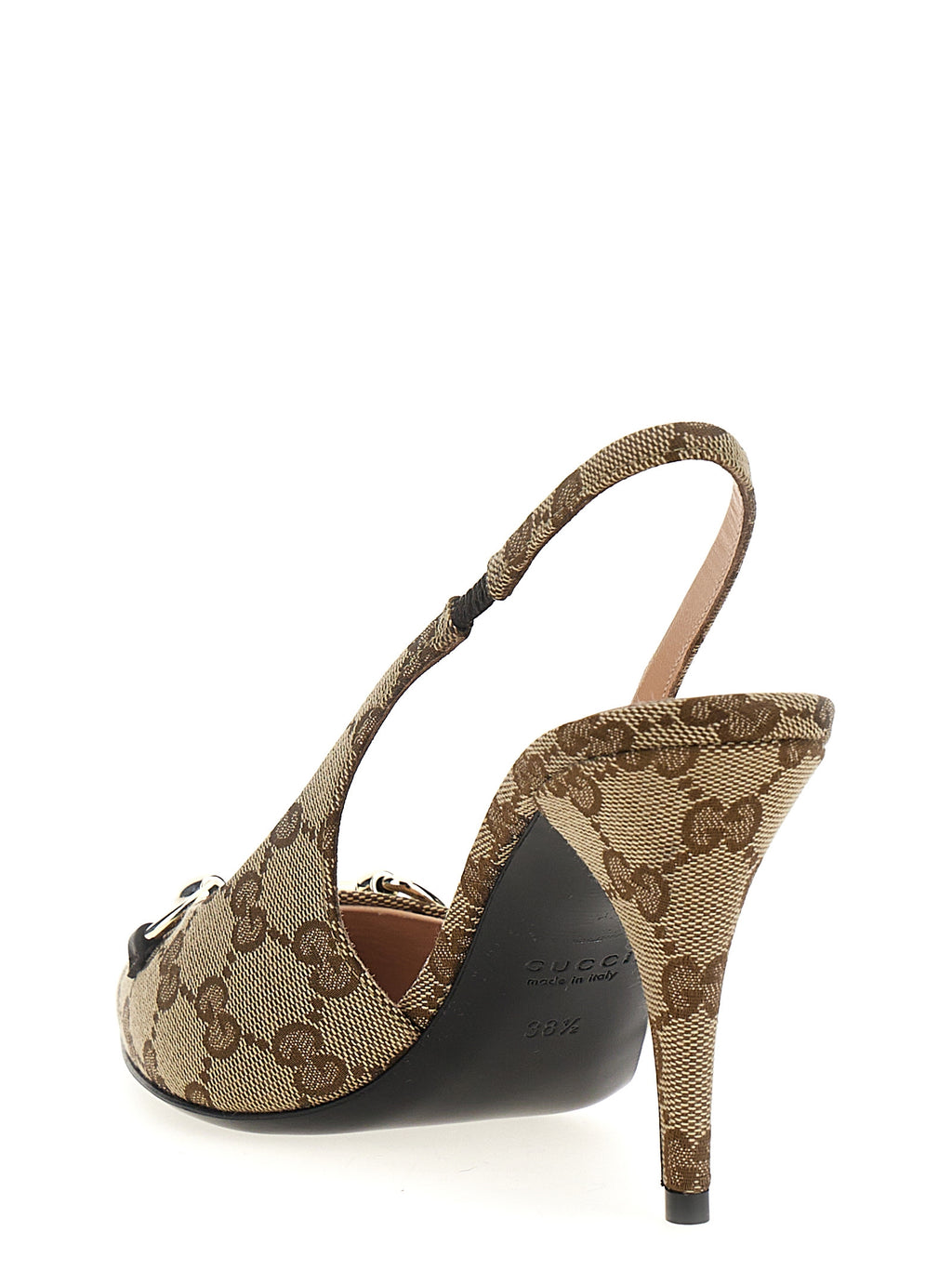 Gucci Beige Polyester High Heel Pumps - Back view