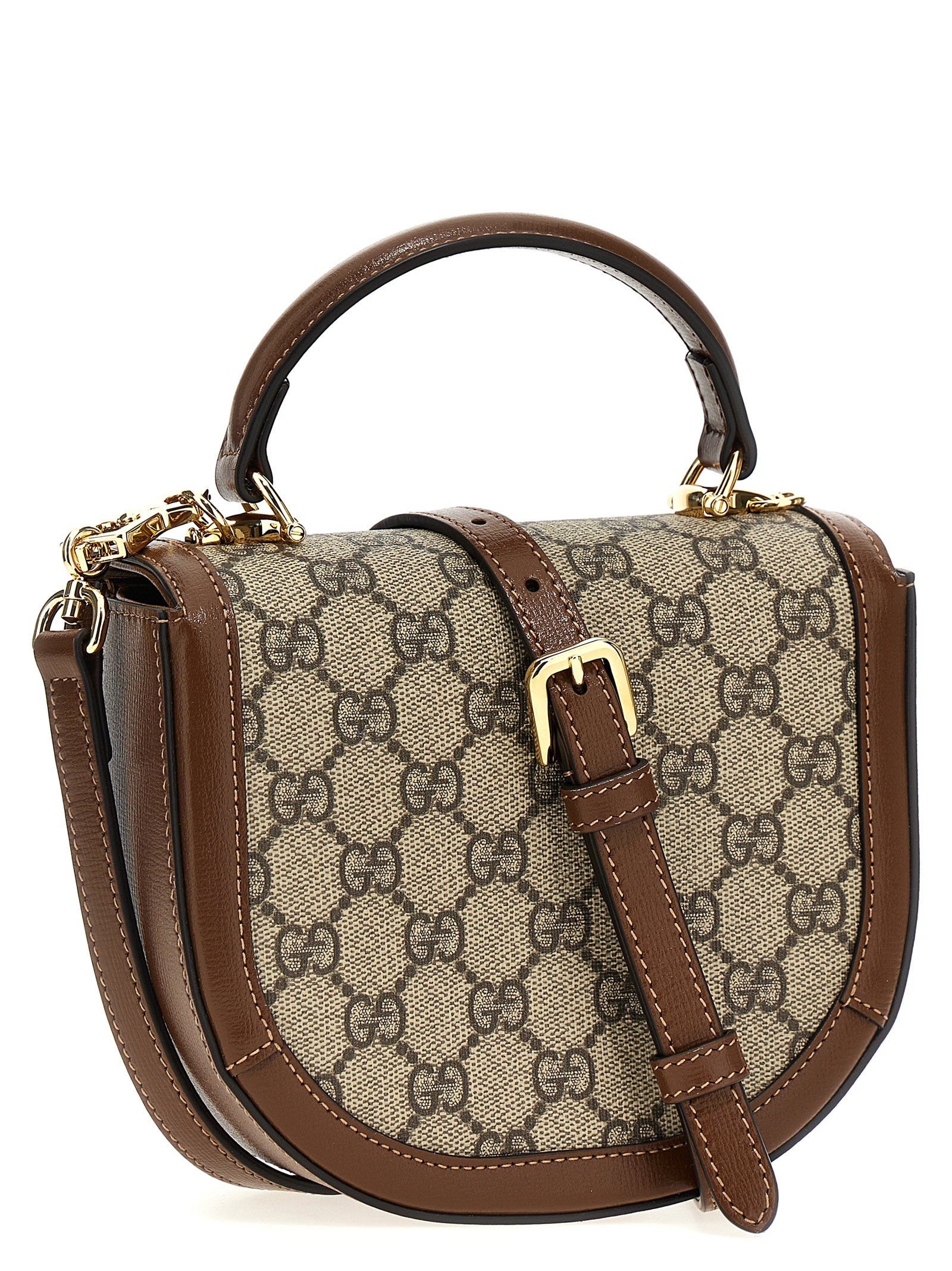 Gucci Brown Polyethylene Handbag - Side view