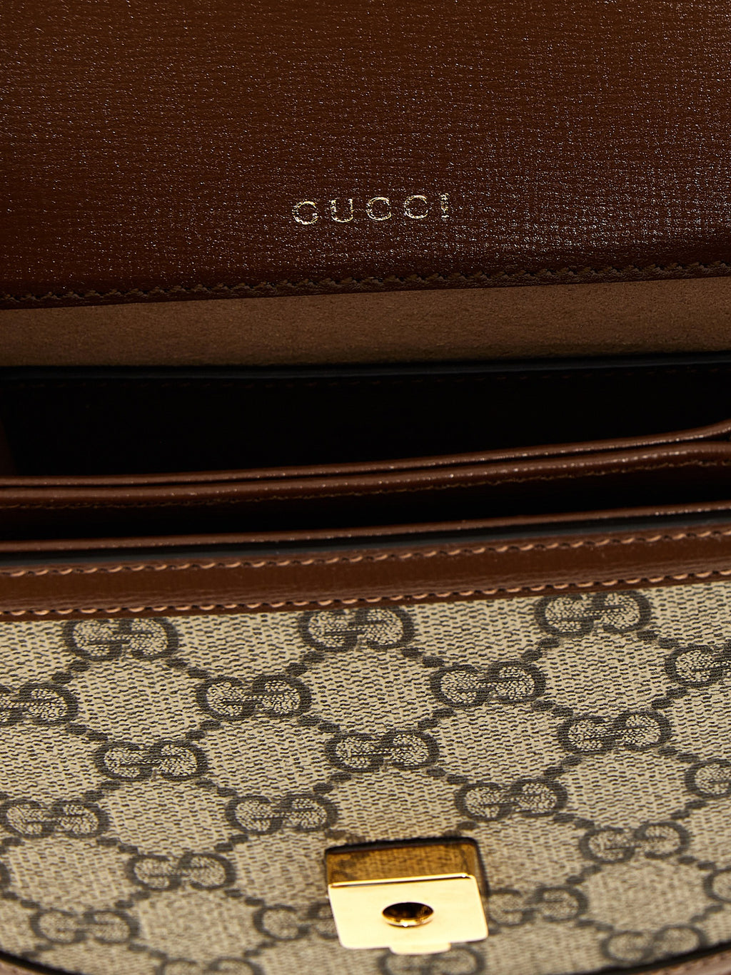 Gucci Brown Polyethylene Handbag - Detail view