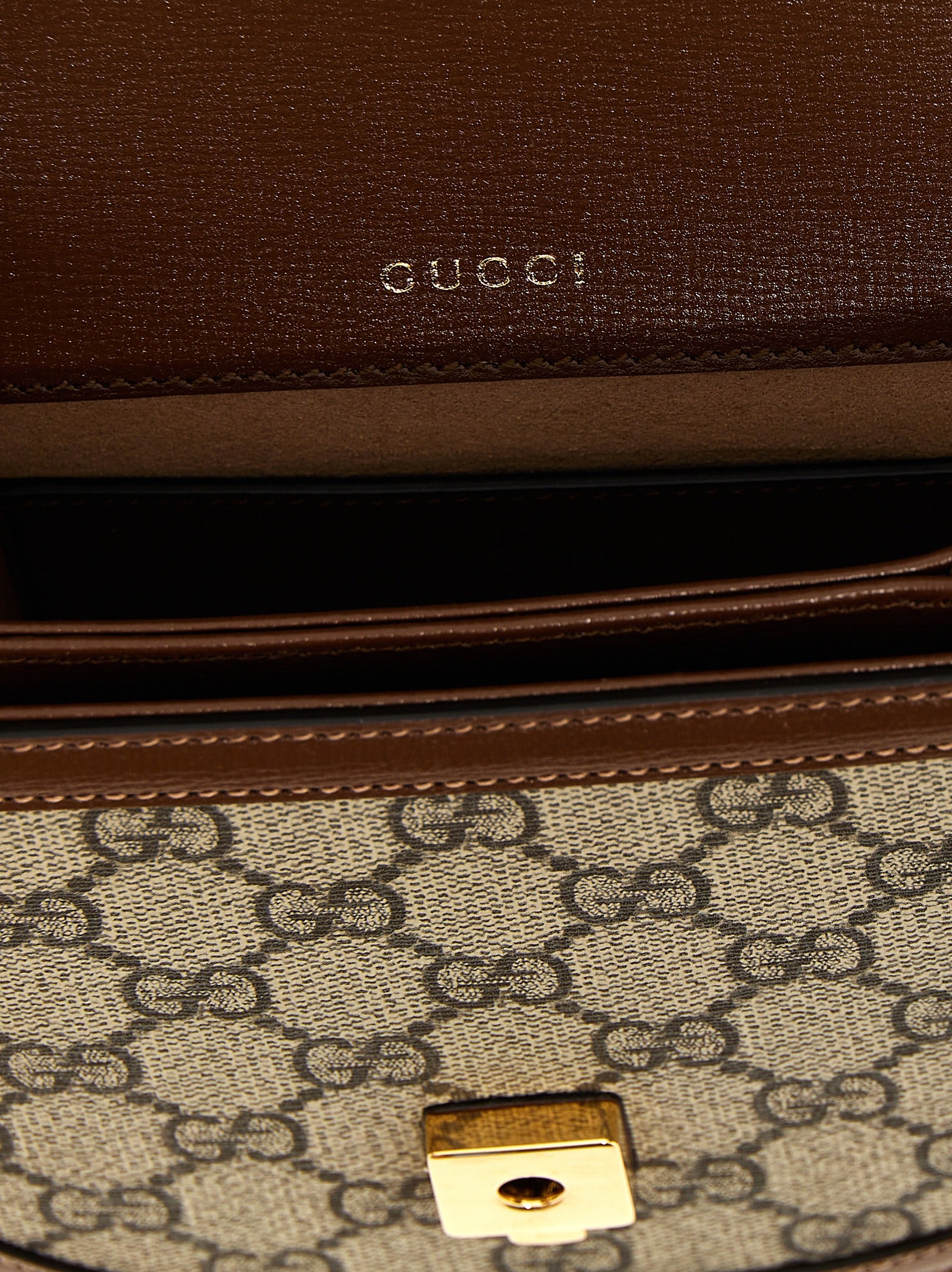 Gucci Brown Polyethylene Handbag - Detail view