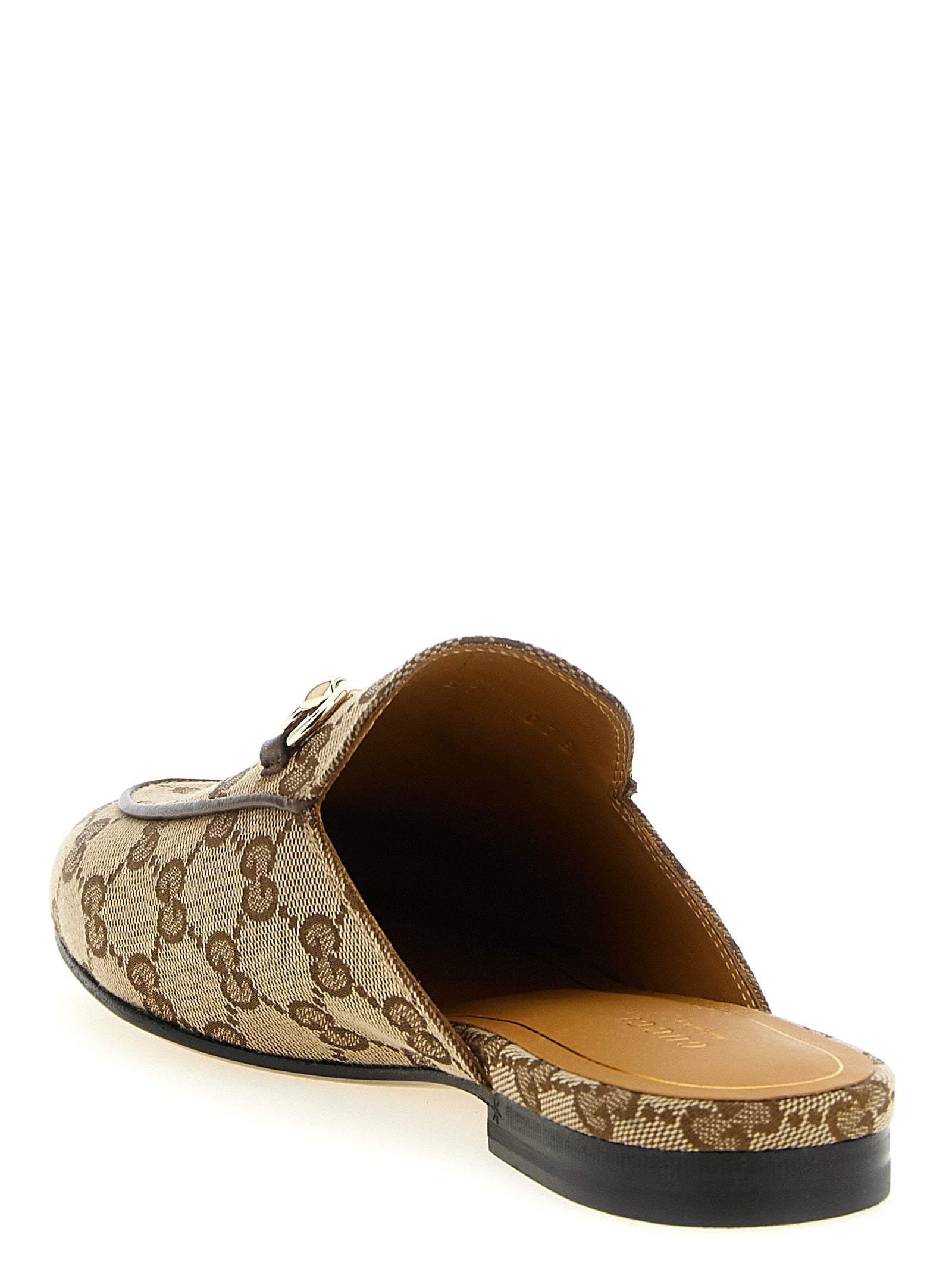 Gucci Beige Polyester Mules - Back view