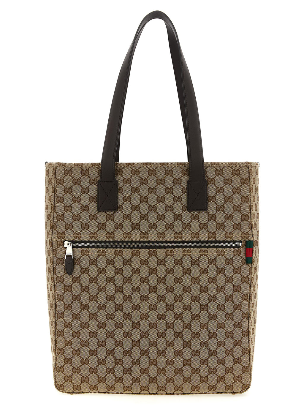 Gucci Brown Polyester Shoulder Bag - Front view