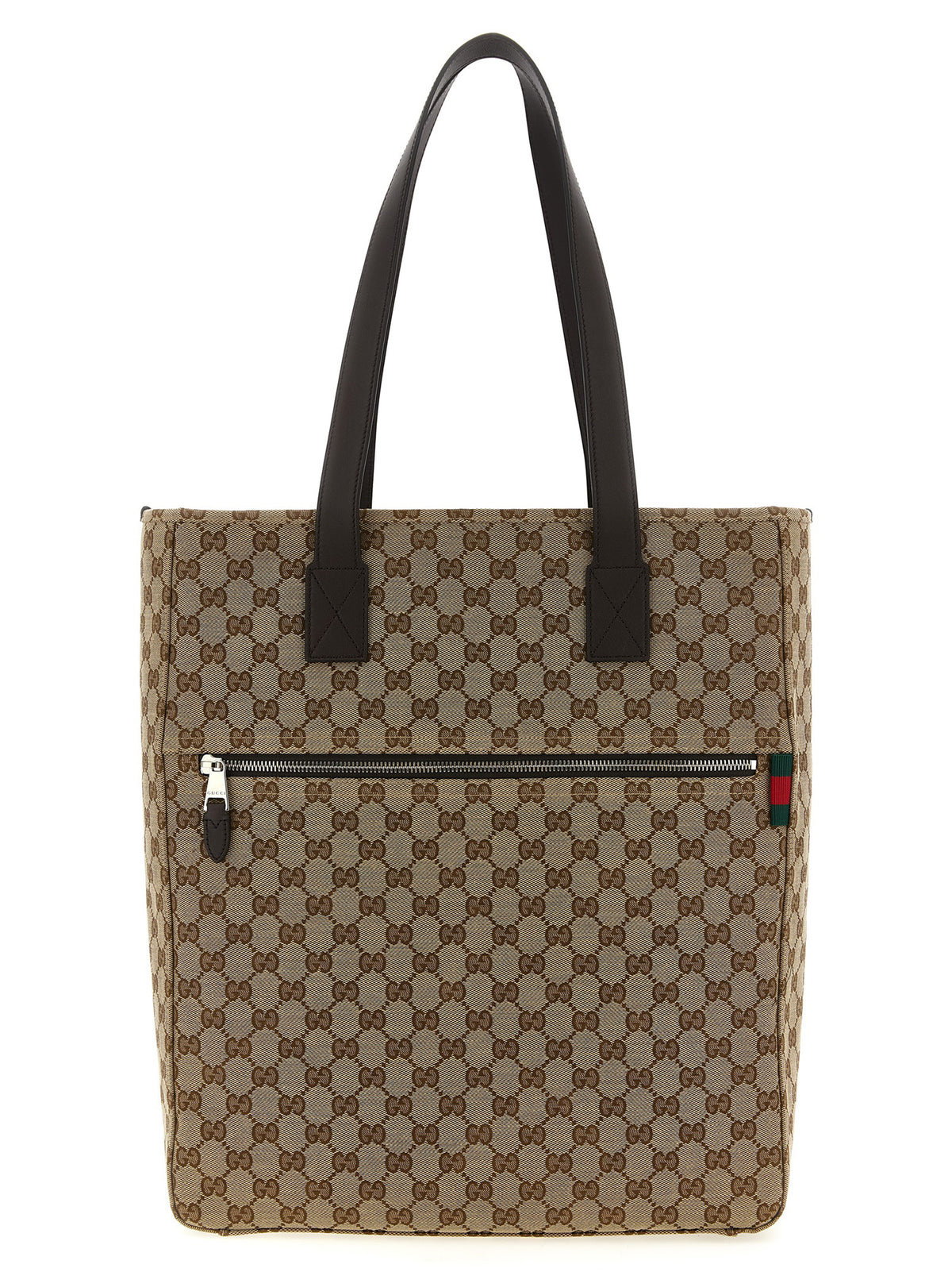 Gucci Brown Polyester Shoulder Bag - Front view