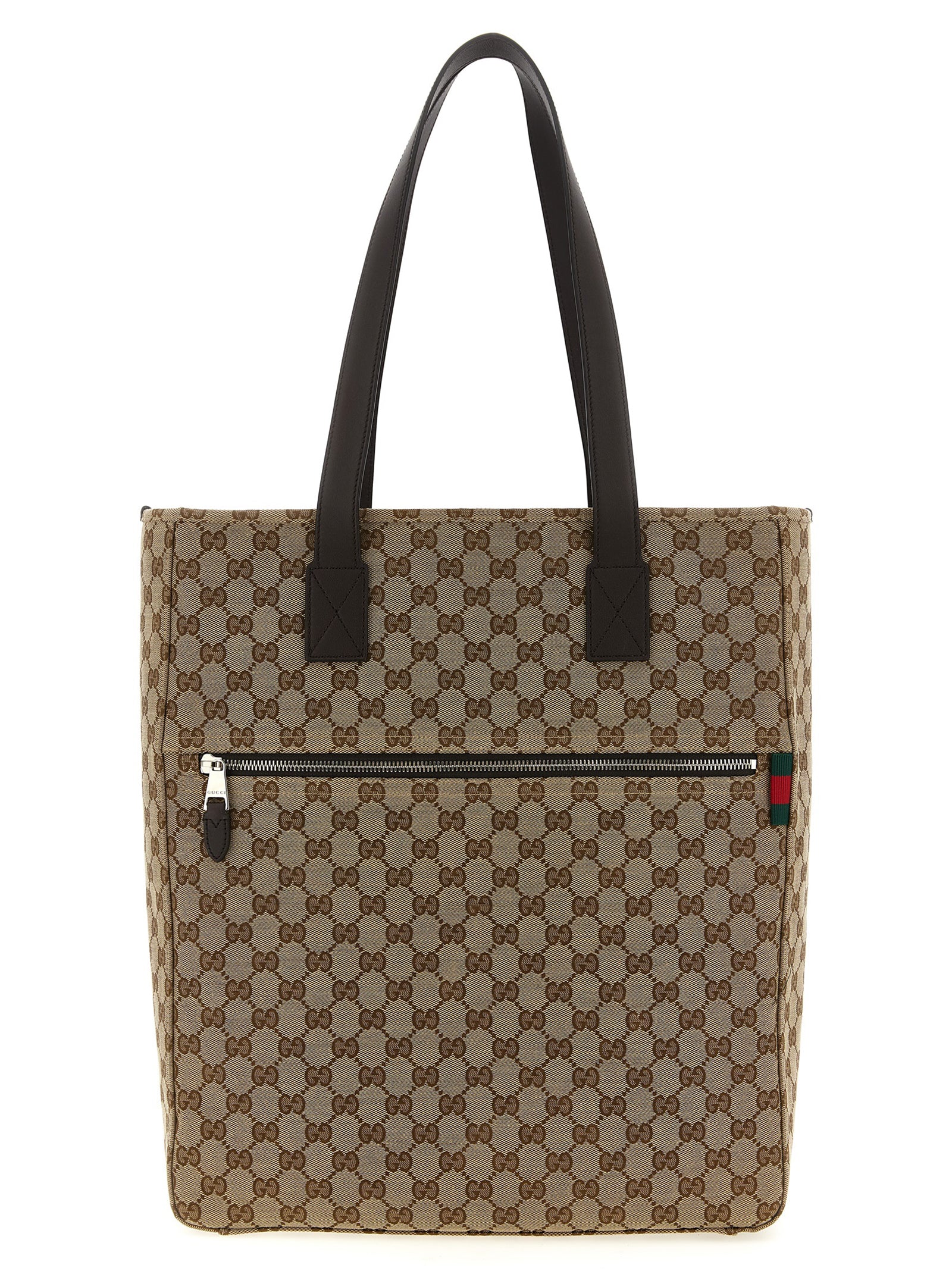 Gucci Brown Polyester Shoulder Bag - Front view