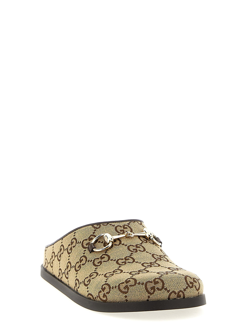 Gucci Beige Cotton Mules - Side view