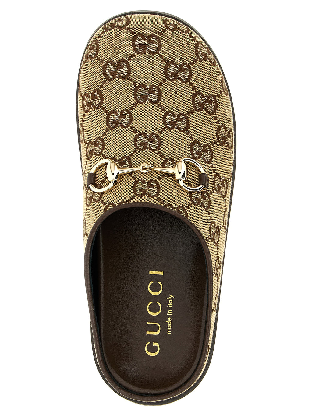 Gucci Beige Cotton Mules - Detail view