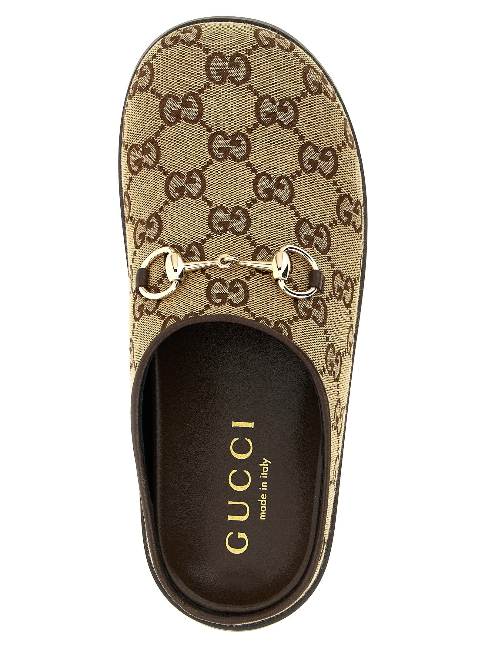Gucci Beige Cotton Mules - Detail view