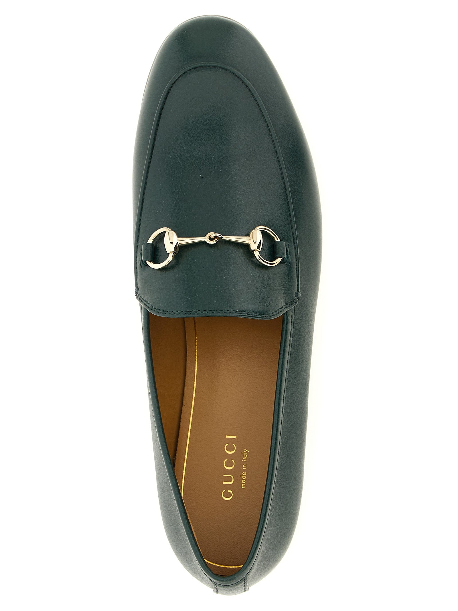 Gucci Bicolor Calfskin Slip On Loafers - Detail view