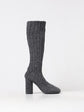 Bottega Veneta Gray Wool Over The Knee - Front view