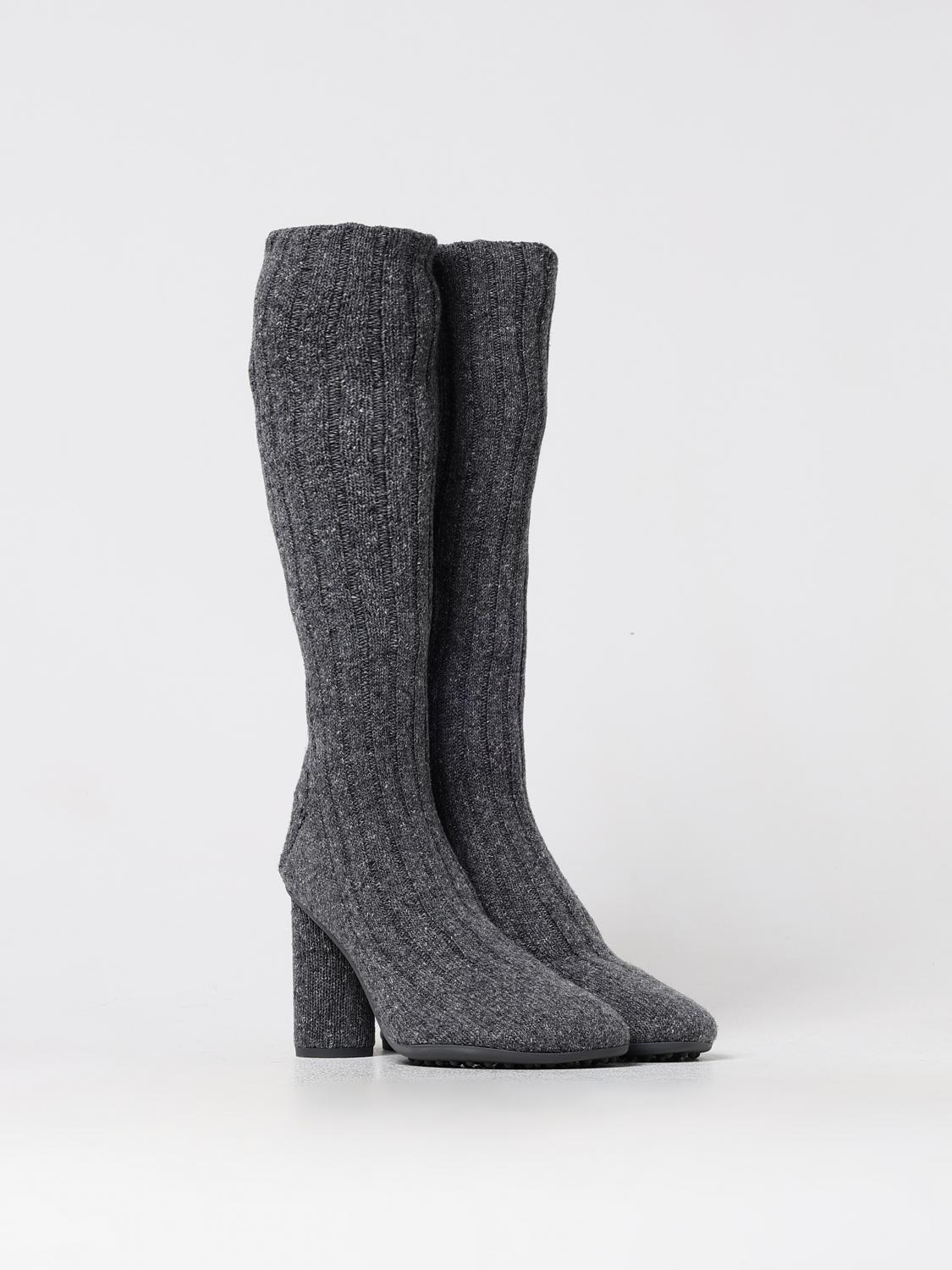 Bottega Veneta Gray Wool Over The Knee - Side view