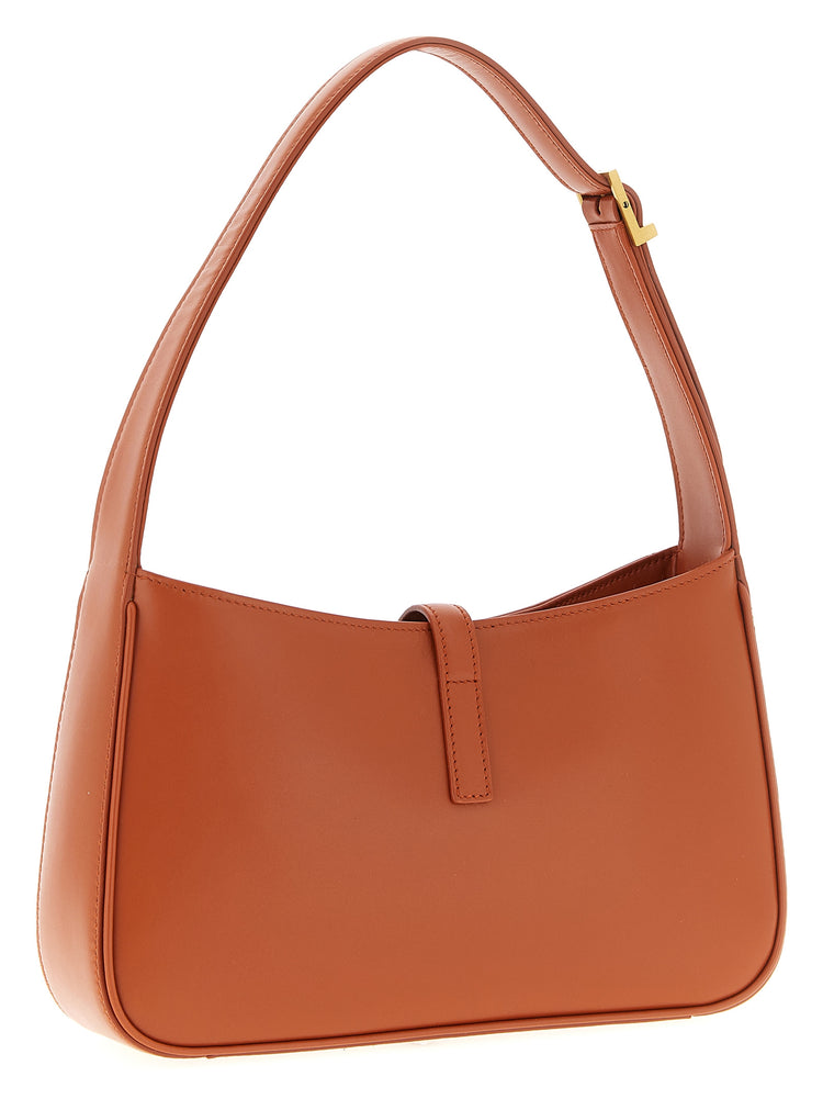 Saint Laurent Orange Calfskin Shoulder Bag - Side view