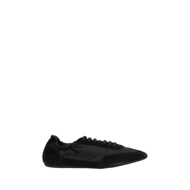Prada Black Rubber Athletic Sneakers - Front view