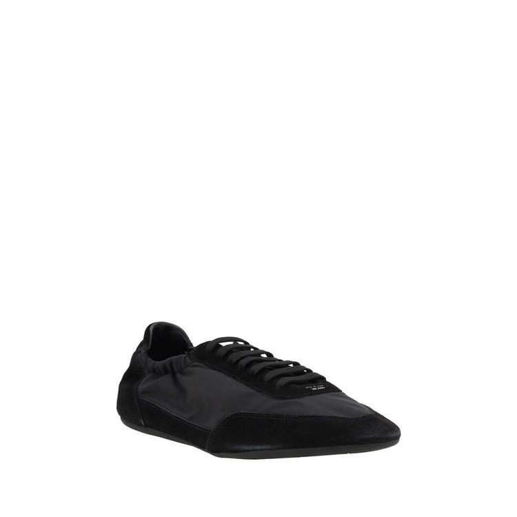 Prada Black Rubber Athletic Sneakers - Side view