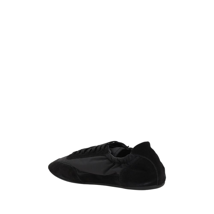 Prada Black Rubber Athletic Sneakers - Back view