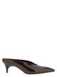 Gucci Bordeaux Calfskin Mid Heel Pumps - Front view