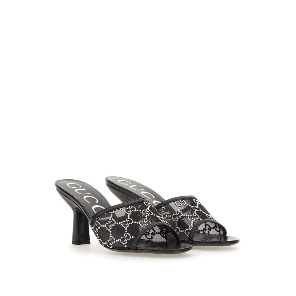 Gucci Black Polyamide Mules - Side view
