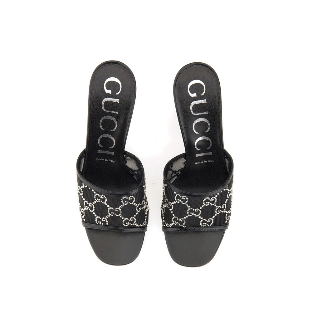 Gucci Black Polyamide Mules - Detail view