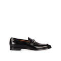Gucci Black Calfskin Slip On Loafers - Front view