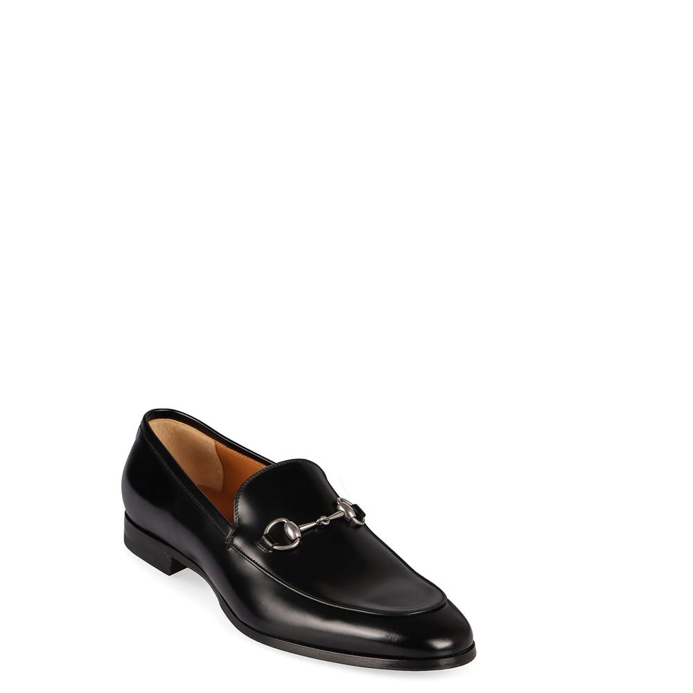 Gucci Black Calfskin Slip On Loafers - Side view