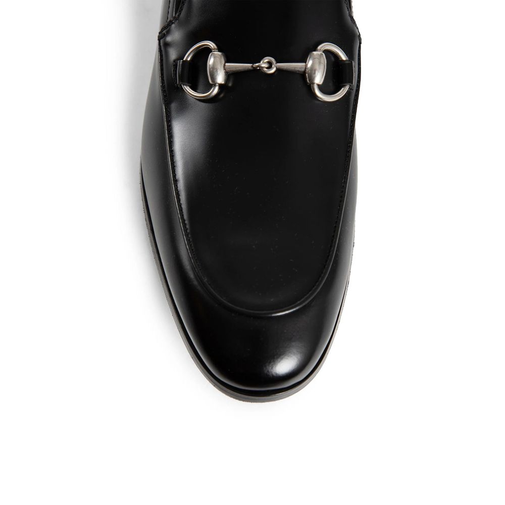 Gucci Black Calfskin Slip On Loafers - Detail view