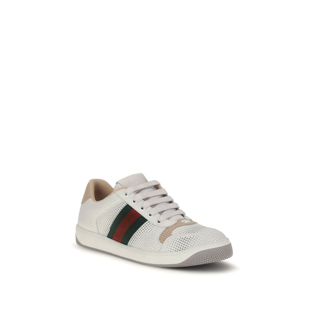 Gucci White Calf Leather Athletic Sneakers - AW26 (Ref. GUA000MVAAGVY9062) - Side view