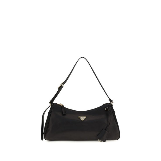 Prada Black Calf Leather Shoulder Bag - AW26 31x18cm - Front view