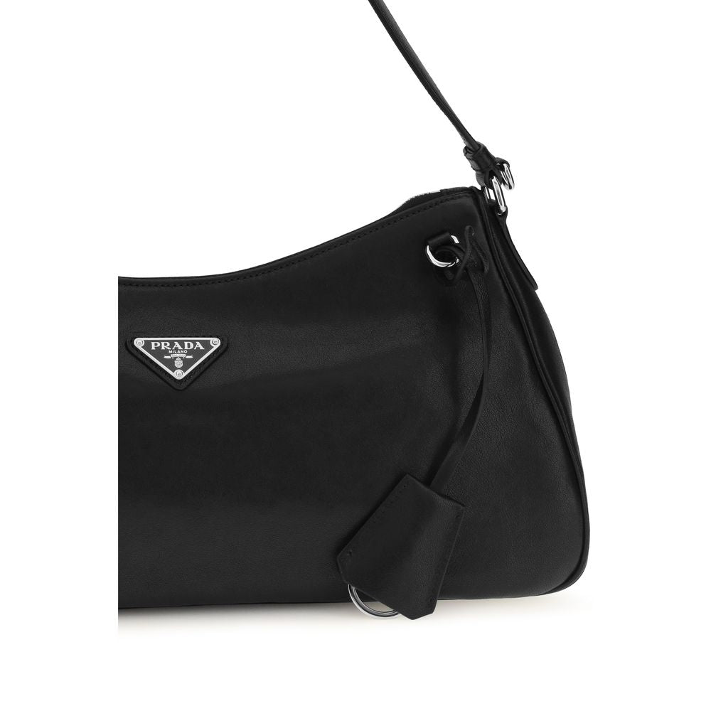 Prada Black Calf Leather Shoulder Bag - AW26 31x18cm - Detail view