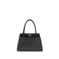 Prada Black Calf Leather Handbag - AW26 23x13cm - Front view