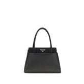 Prada Black Calf Leather Handbag - AW26 23x13cm - Front view