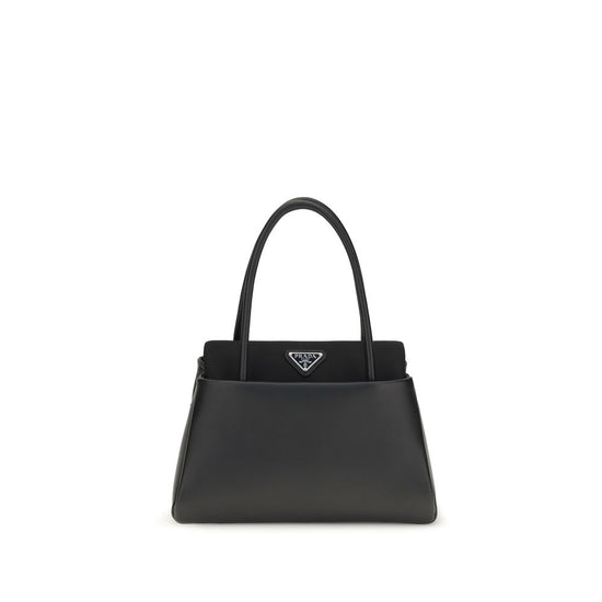 Prada Black Calf Leather Handbag - AW26 23x13cm - Front view