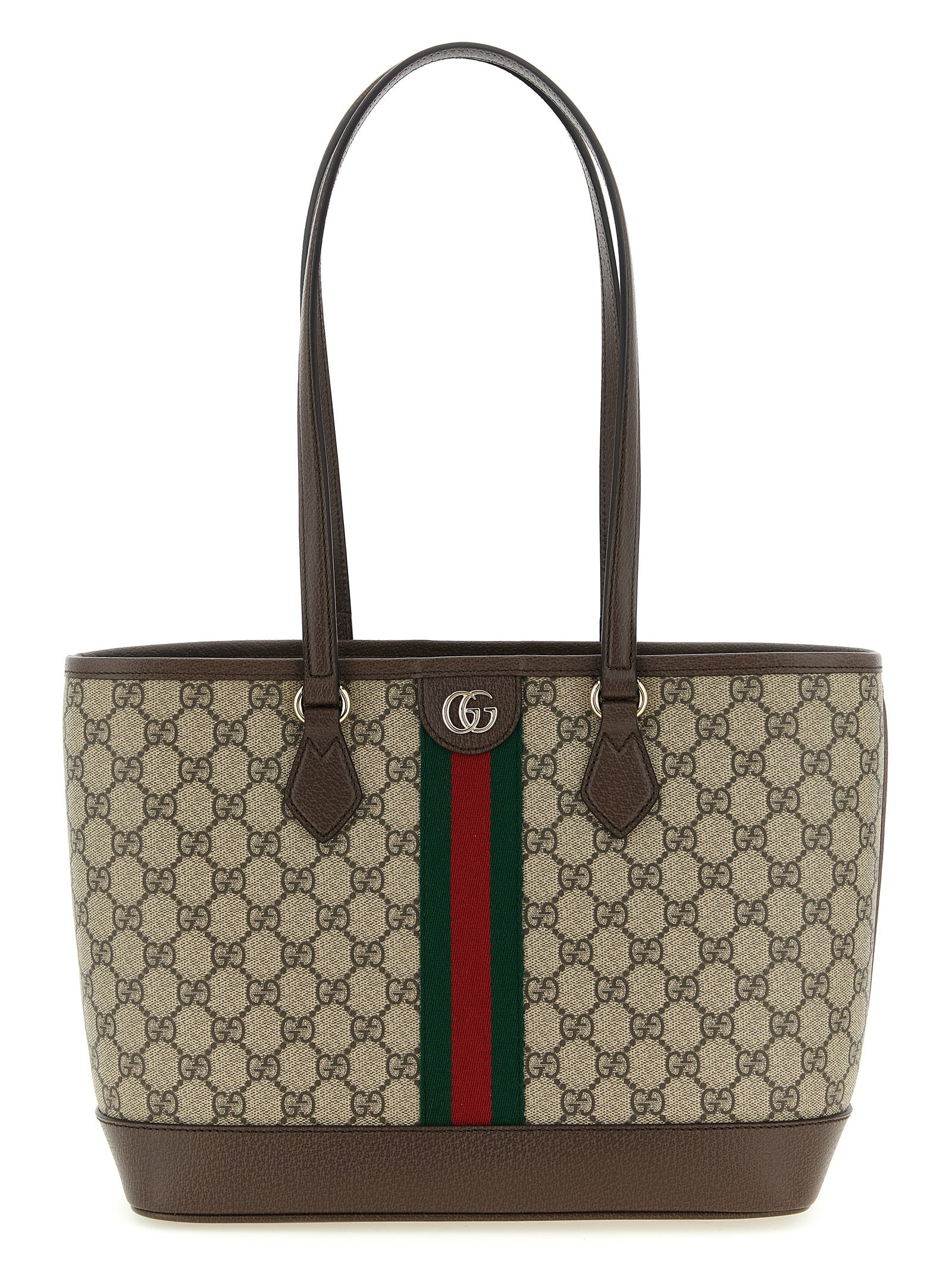 Gucci Brown Polyethylene Tote Bag - Front view
