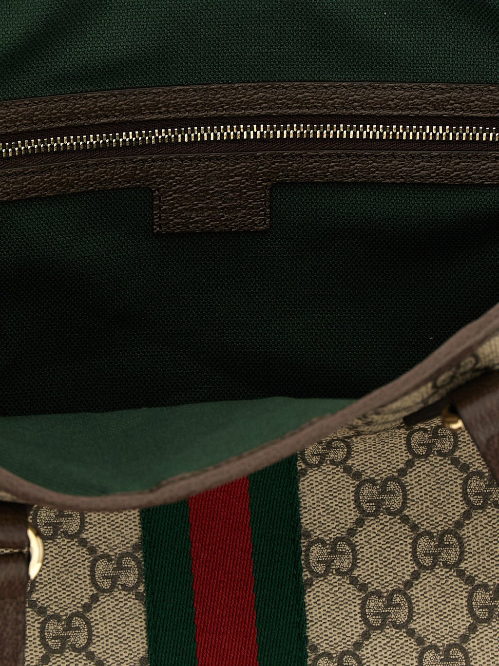 Gucci Brown Polyethylene Tote Bag - Detail view