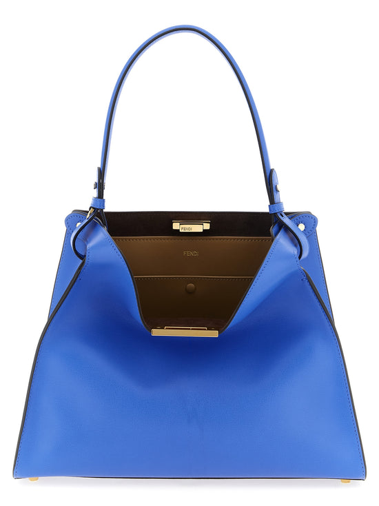 Fendi Blue Calfskin Handbag (Ref. FE338605BM) - Front view