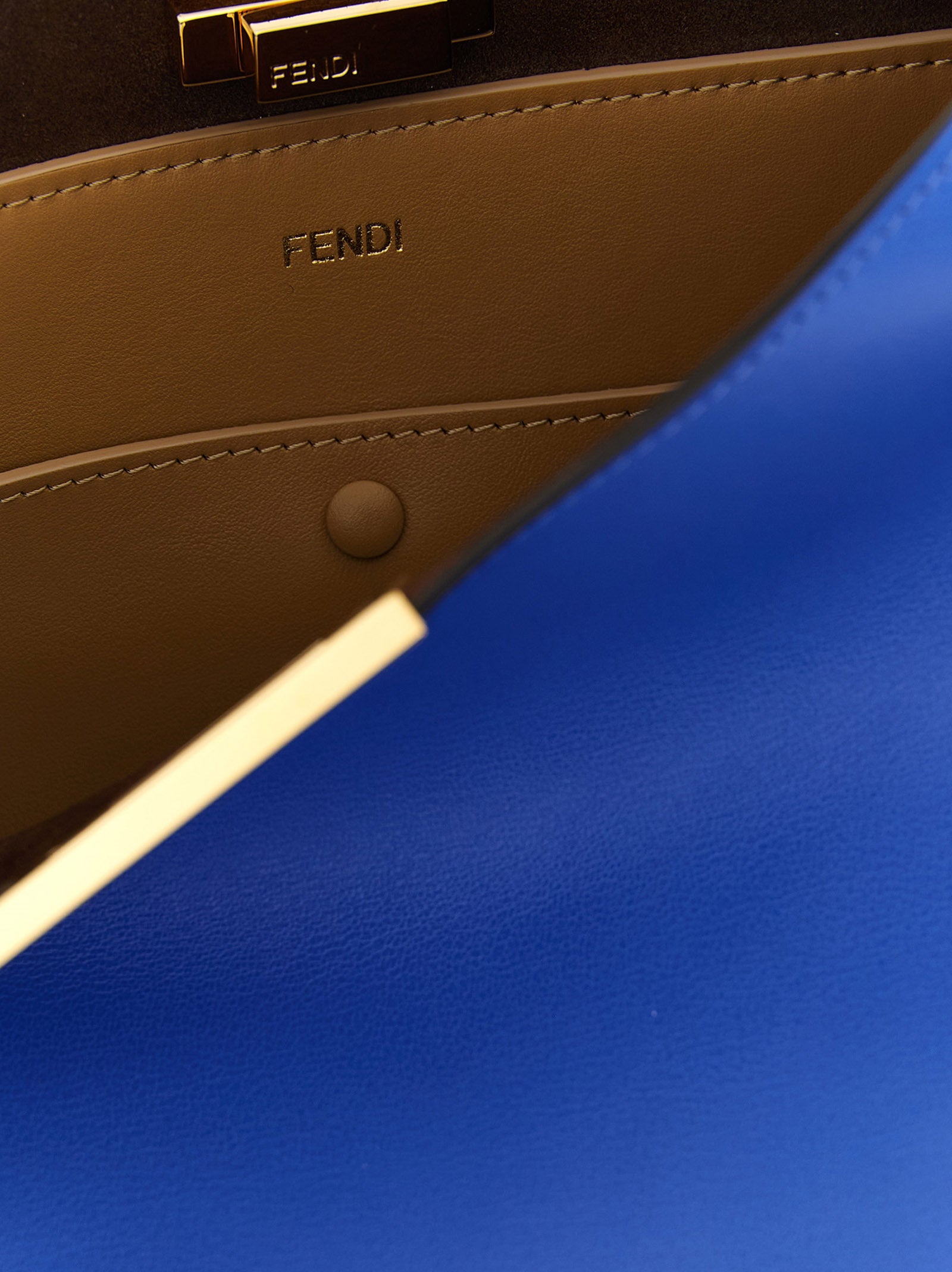 Fendi Blue Calfskin Handbag (Ref. FE338605BM) - Close-up view