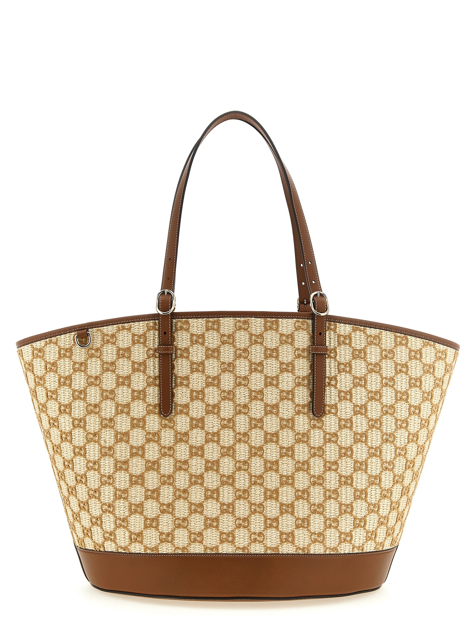 Gucci Brown Cotton Handbag - Front view