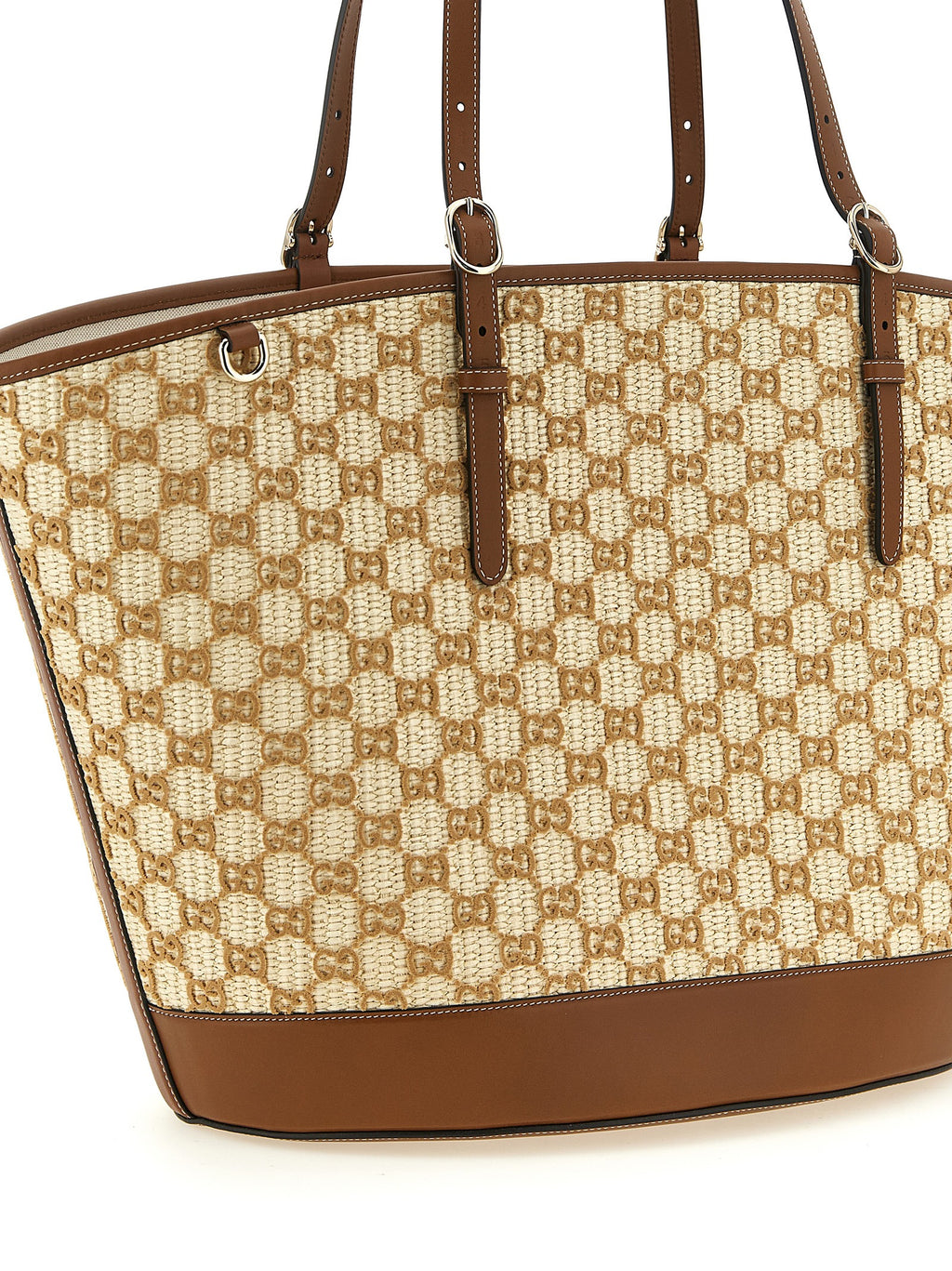 Gucci Brown Cotton Handbag - Back view