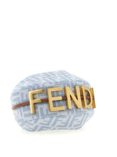 Fendi Blue Cotton Handbag (Ref. FE338619BM) - Back view