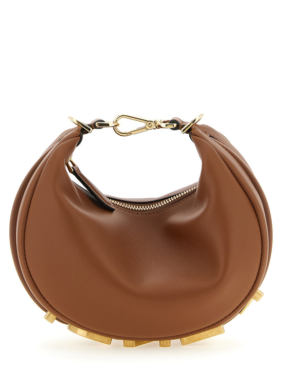 Fendi Brown Calfskin Handbag (Ref. FE338620BM) - Front view