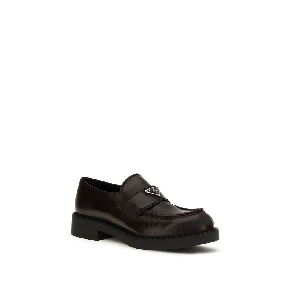 Prada Brown Calf Leather Slip On Loafers - AW26 (Ref. PR2DE127FG0003ZPQF0562) - Side view