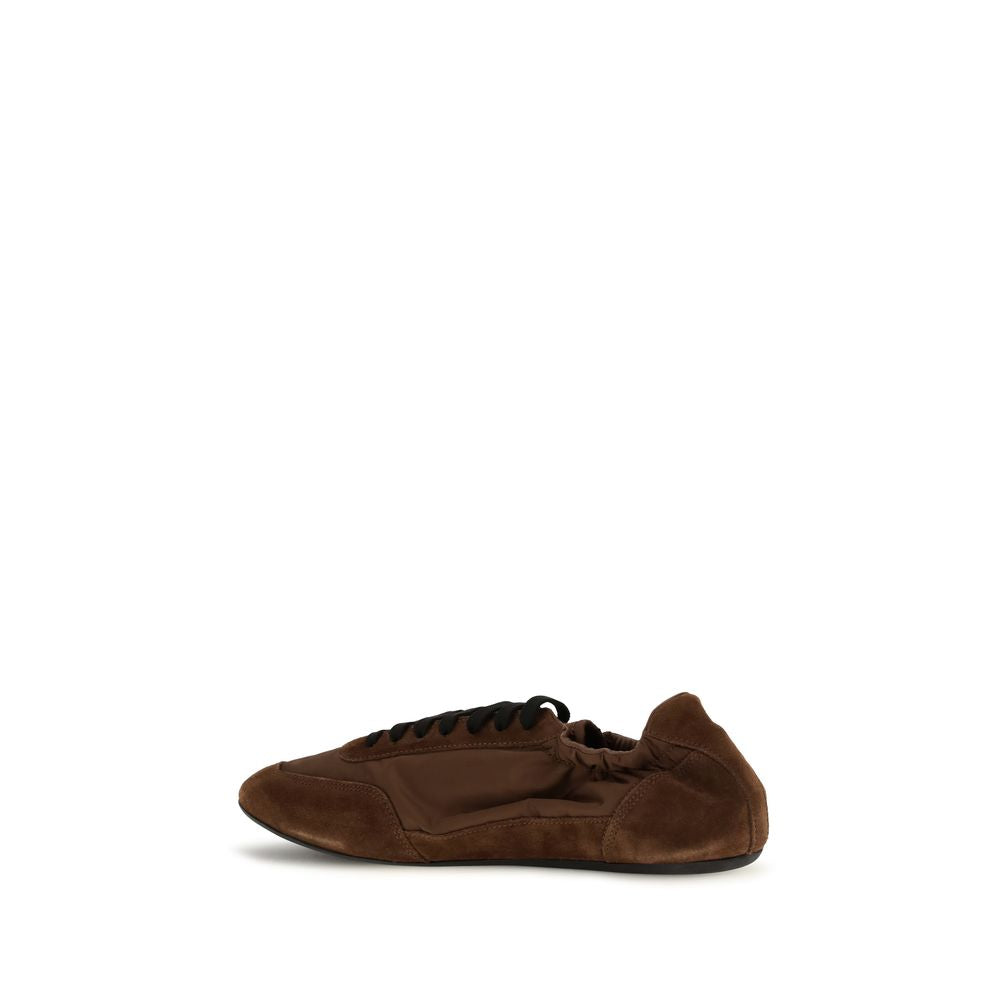 Prada Brown Rubber Athletic Sneakers - Back view