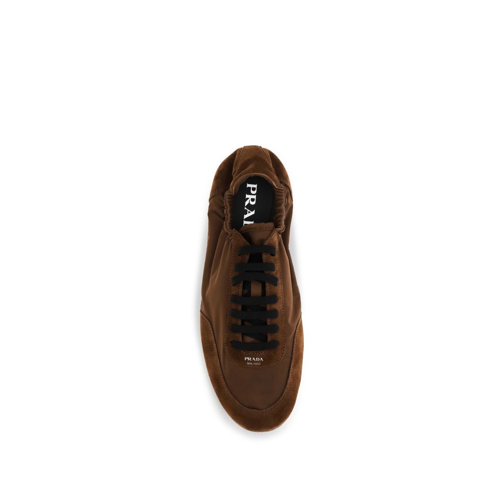 Prada Brown Rubber Athletic Sneakers - Detail view
