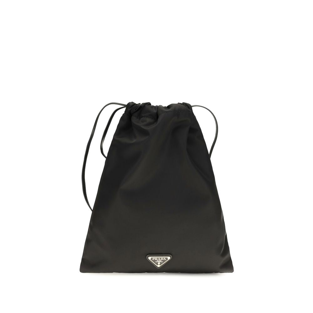 Prada Black Polyamide Clutch Bag - Front view