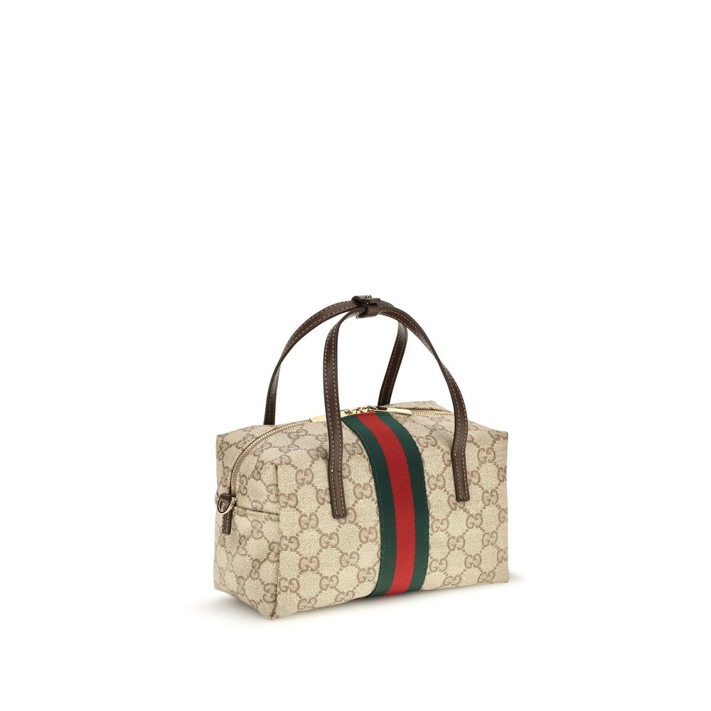 Gucci Beige Fabric Handbag - AW26 19x11cm - Side view