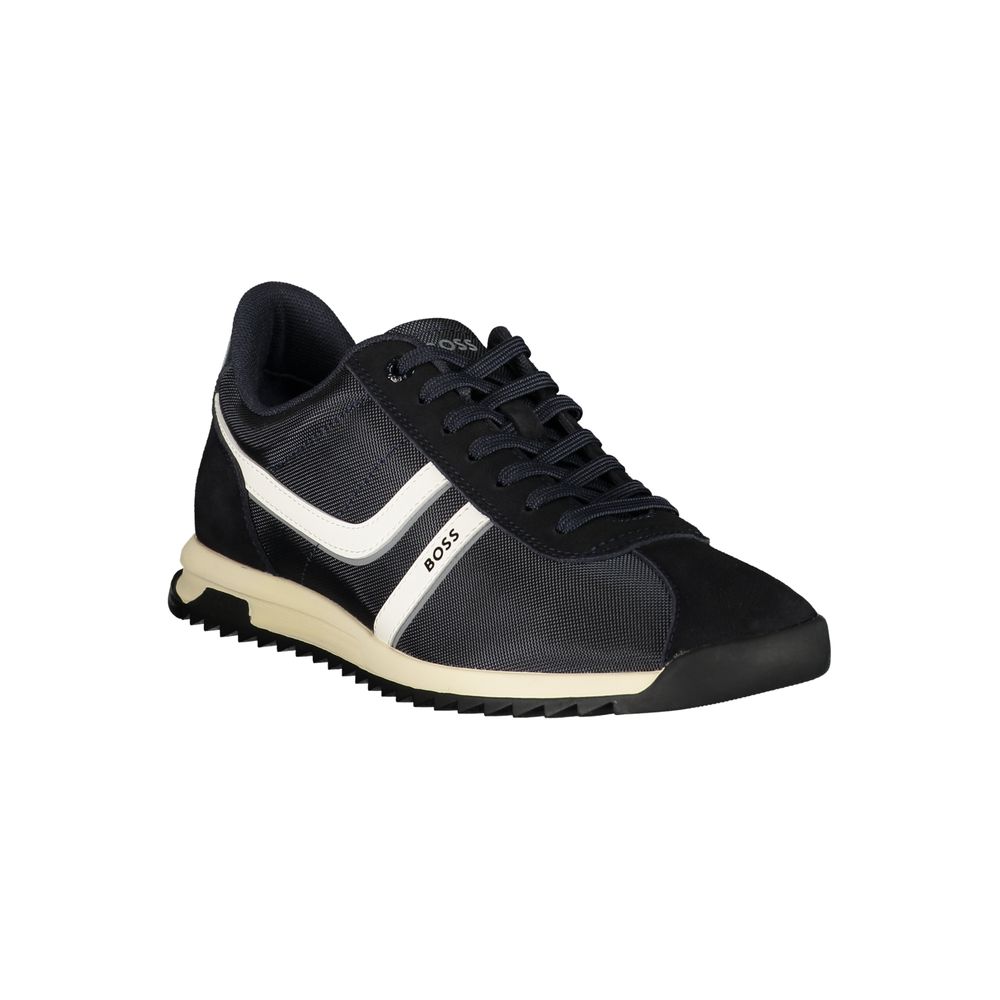 Hugo Boss Blue Polyurethane Mens Sneaker (Ref. BO46473) - Side view