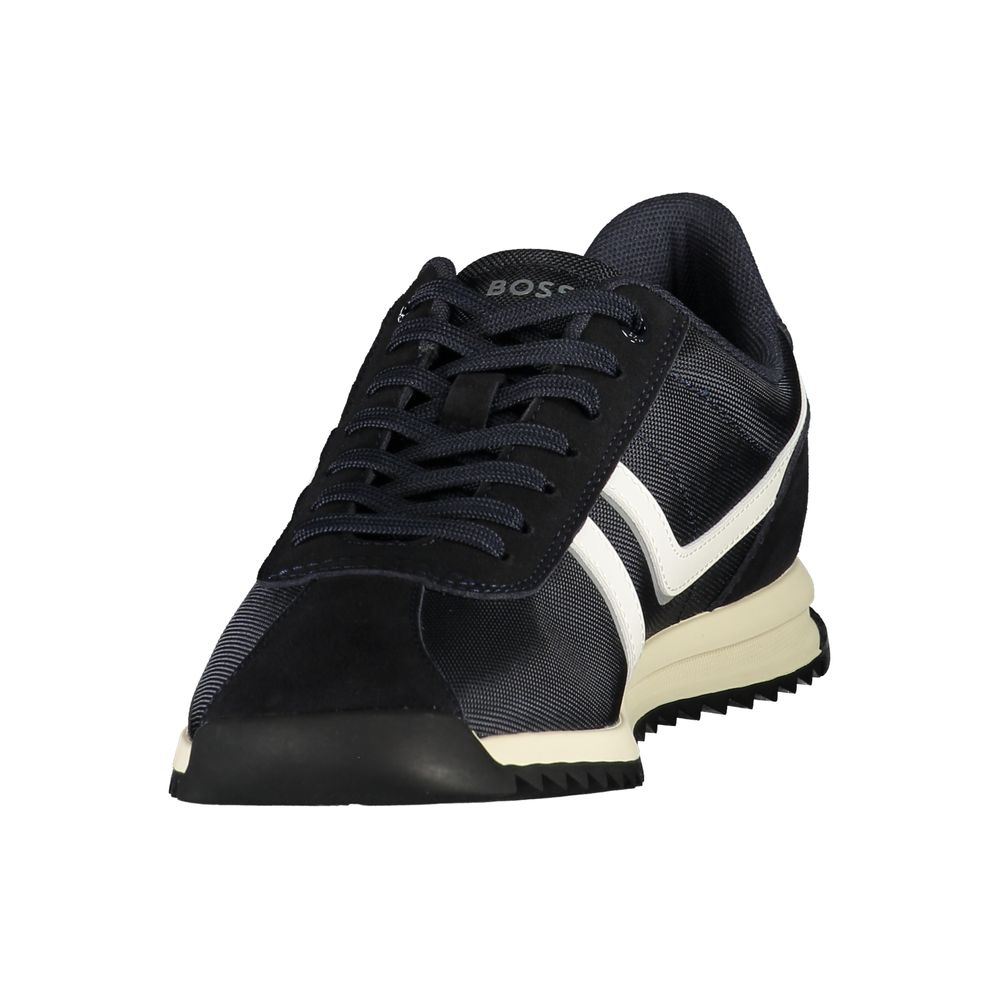 Hugo Boss Blue Polyurethane Mens Sneaker (Ref. BO46473) - Back view